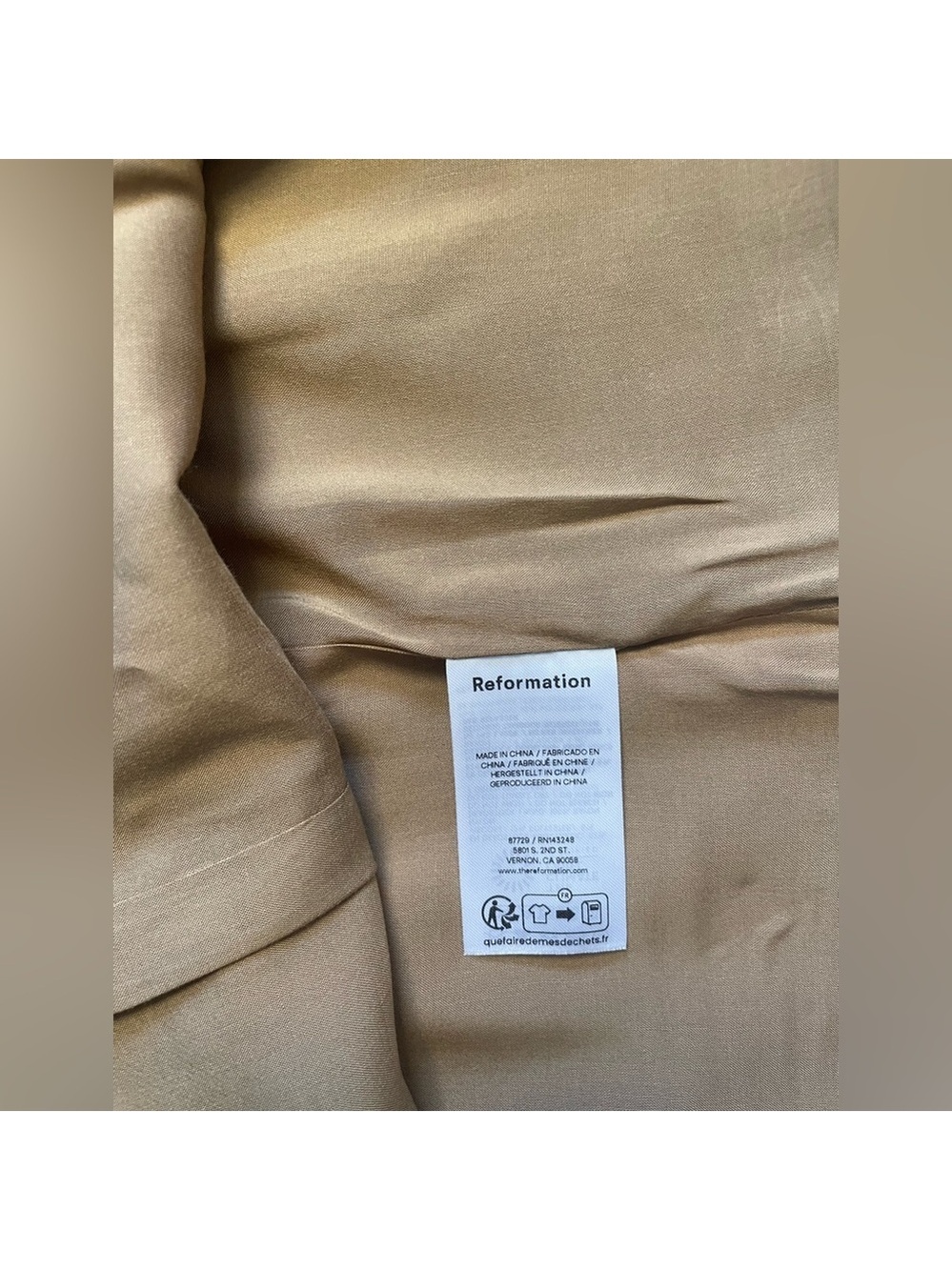 NEW Reformation Citron Mini Sleeveless Dress Brown Bronze | US 6 UK 10 - Picture 12 of 13